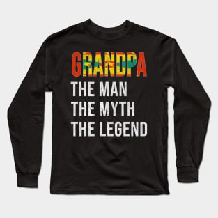 Grand Father Grenadan Grandpa The Man The Myth The Legend - Gift for Grenadan Dad With Roots From  Grenada Long Sleeve T-Shirt